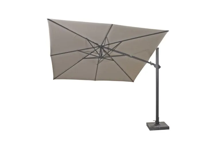 4SO Siesta Premium parasol 300 x 300 cm taupe/anthracite