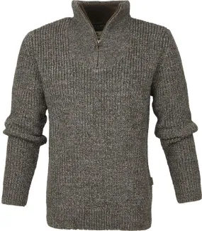 Barbour  NewTyne Zip Trui Wol Donkergroen