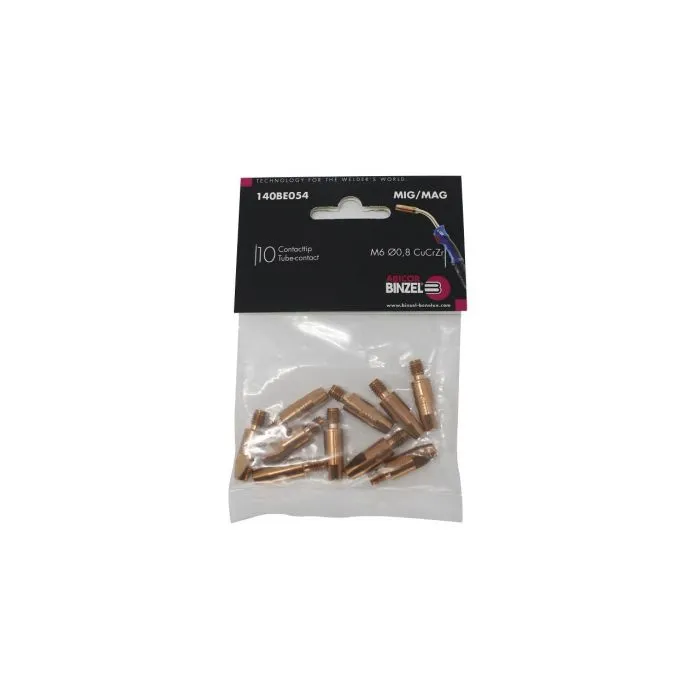 Binzel contacttip M6 CuCrZr D8 0,8mm 10x bls 140BE054