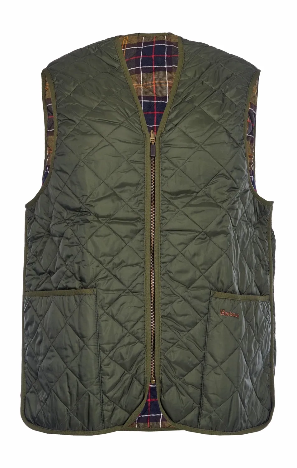 BODYWARMER BARBOUR MEN QUILTED WAISTCOAT/ZIPIN LINER OLIVE CLASSIC