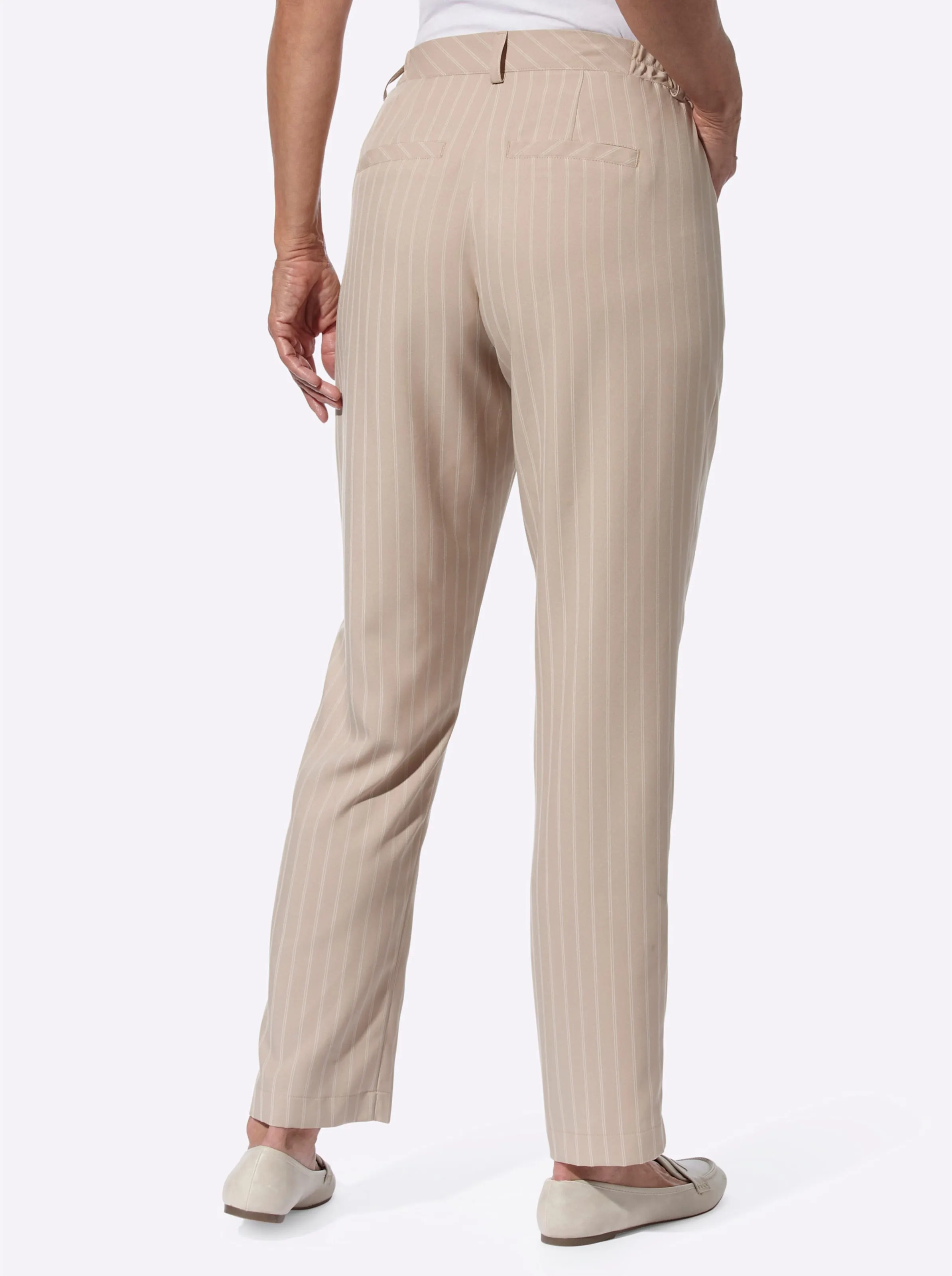 Broek met verticale strepen