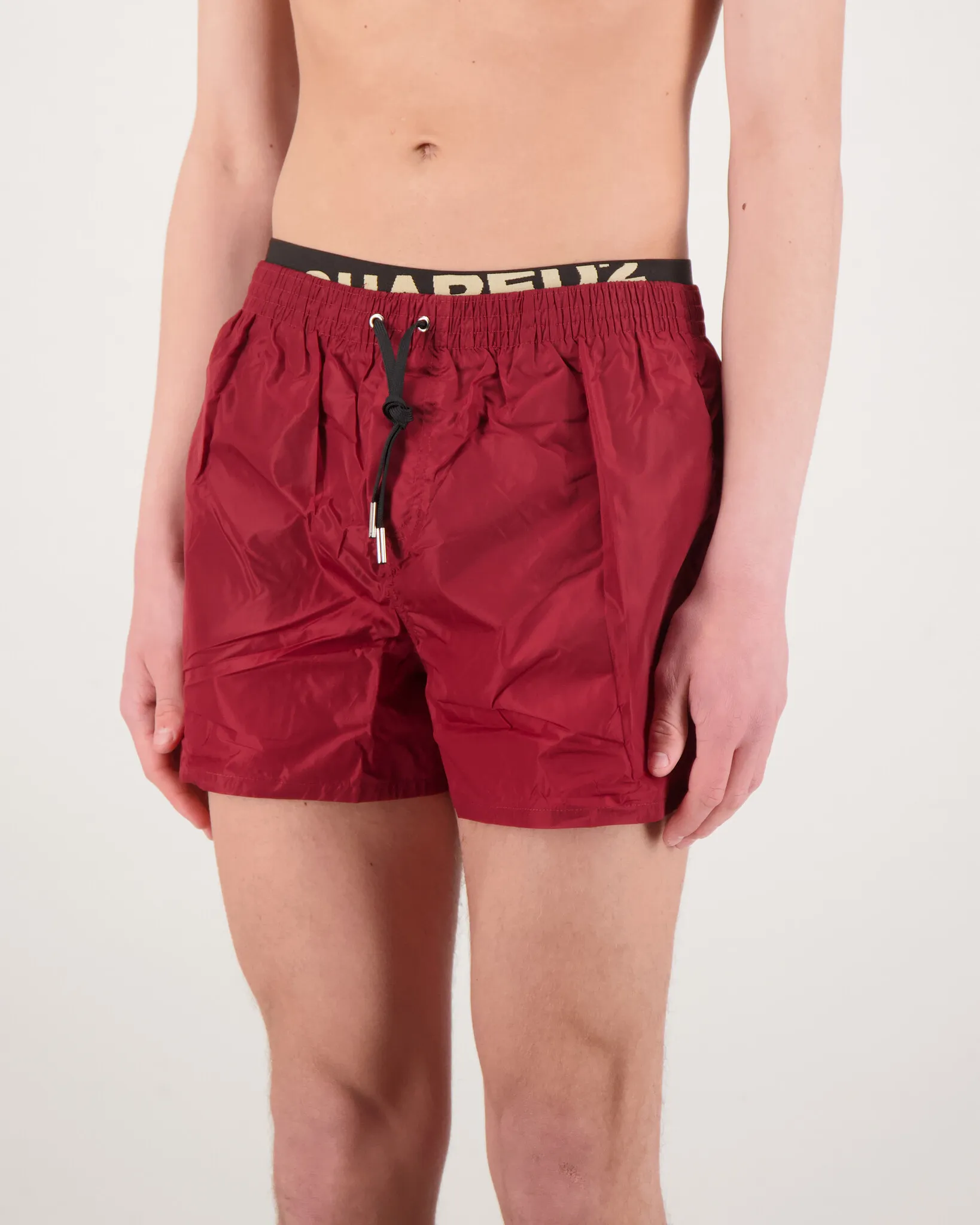 Dsquared2 Nylon Midi Swim Shorts Bordeaux