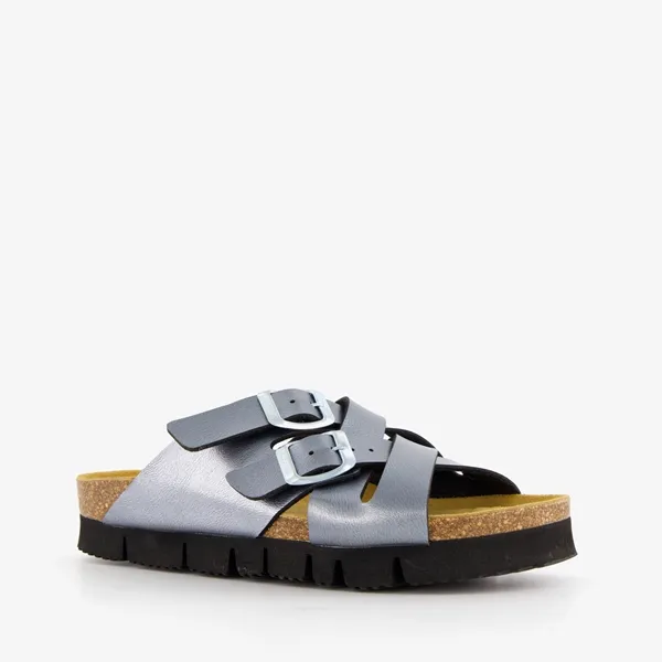 Hush Puppies dames bio slippers grijs zwart