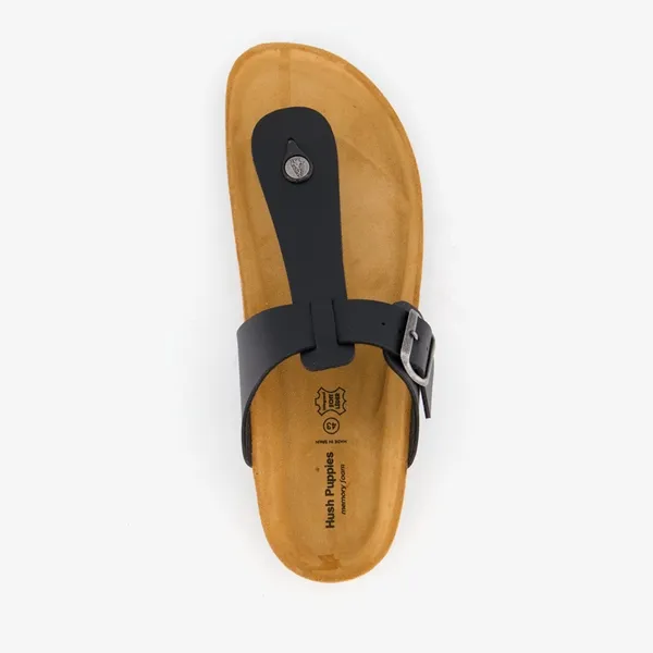 Hush Puppies heren bio teenslippers zwart