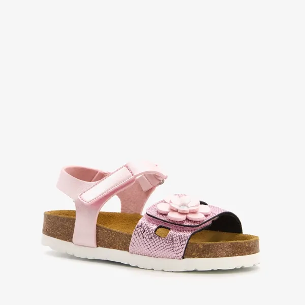 Hush Puppies meisjes bio sandalen roze met bloem