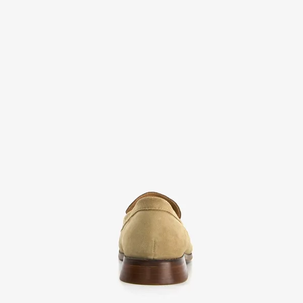 Hush Puppies suede dames loafers donkerbeige