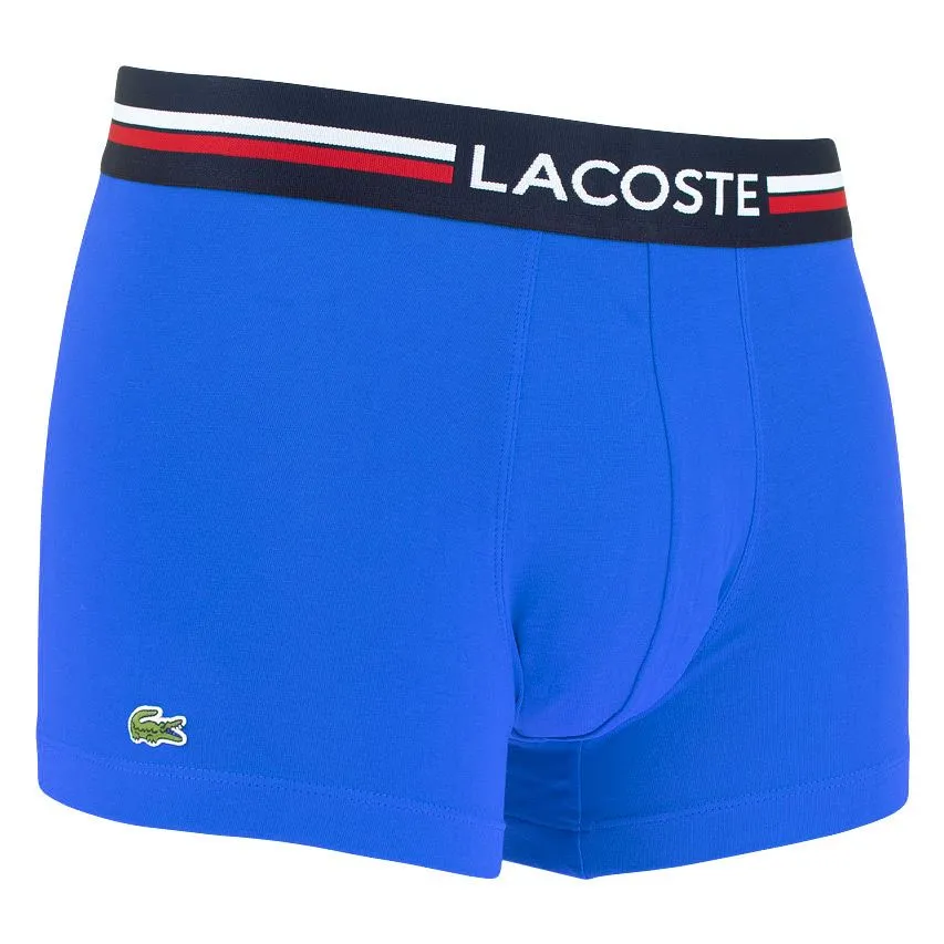 LACOSTE 3PACK BOXERS ICONIC BLAUW  