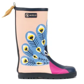 Regenlaars Aigle Kids Woodypop Fun Paon
