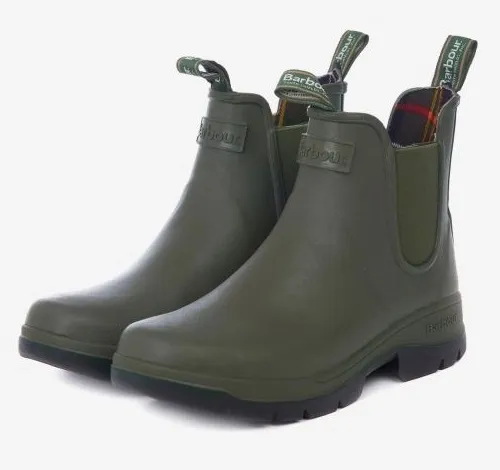 Regenlaars Barbour Men Fury Chelsea Olive