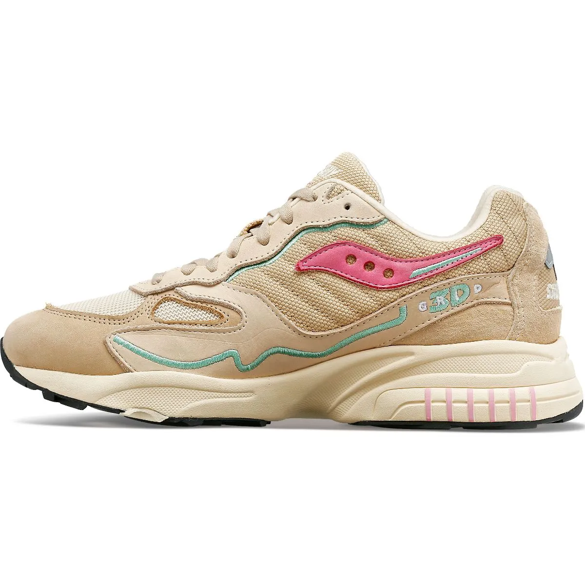 SAUCONY 3D GRID HURRICANE PREMIUM CREAM / PINK (S706705)