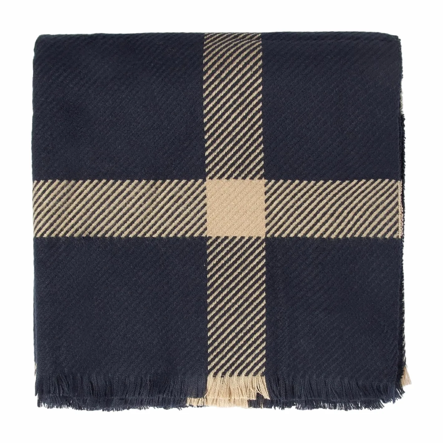 Sjaal Barbour Women Blair Windowpane Serape Midnight