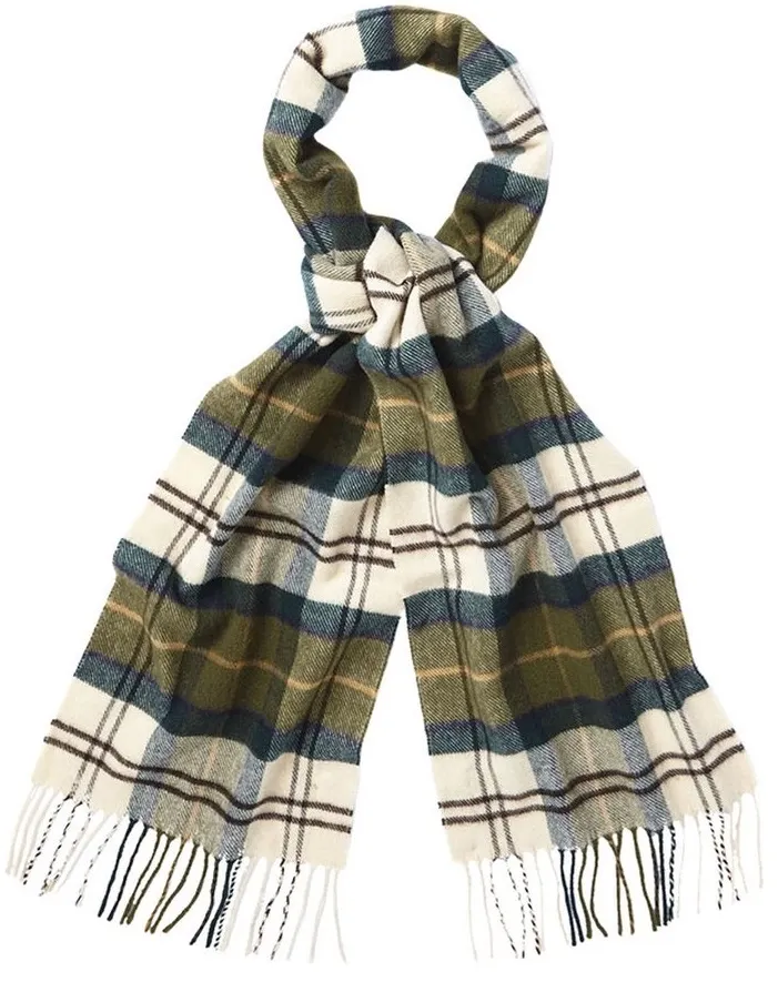 Sjaal Barbour Wool Cashmere Tartan Scarf Ancient